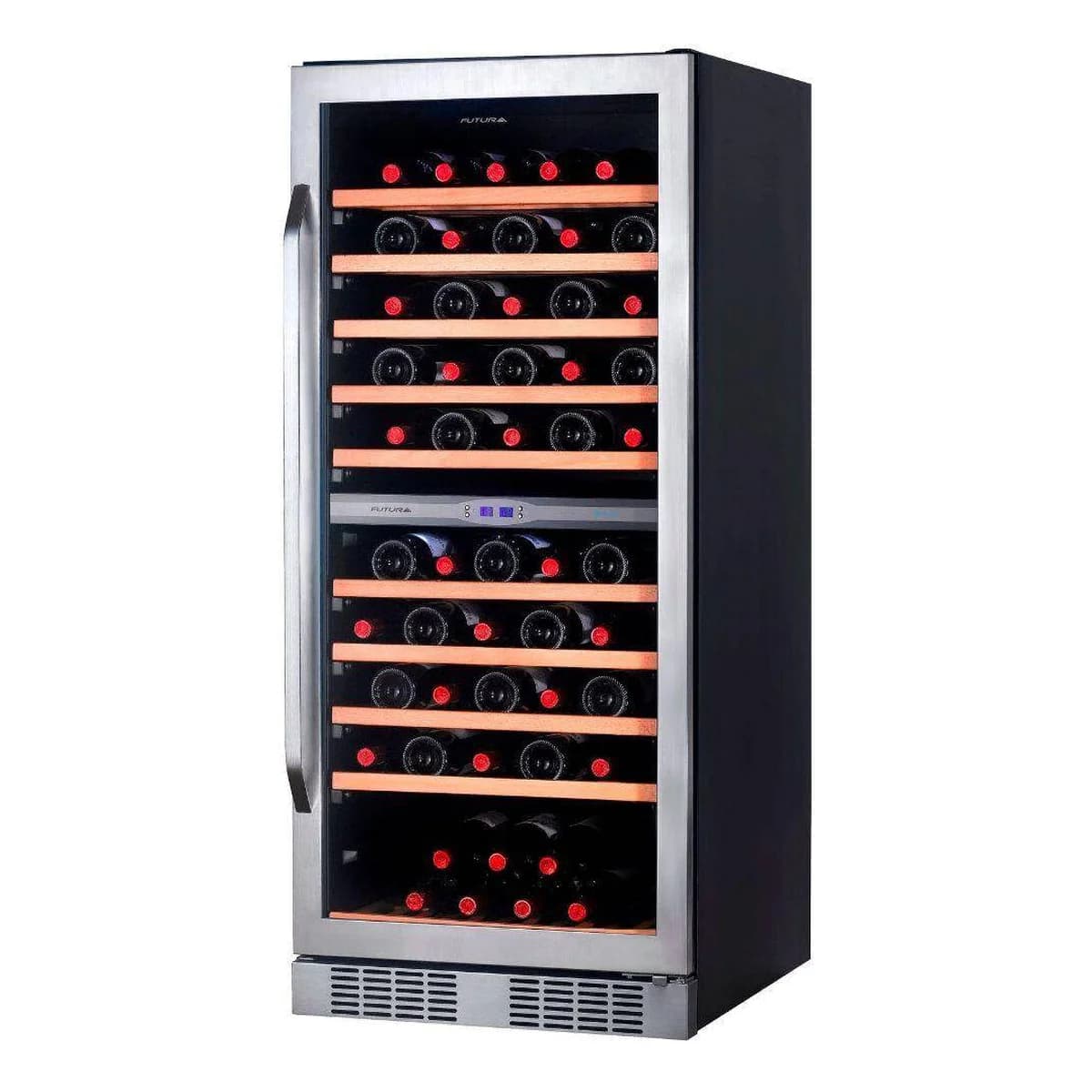 Vinoteca doble zona 110 botellas Futura FUT-EV110X, vista frontal
