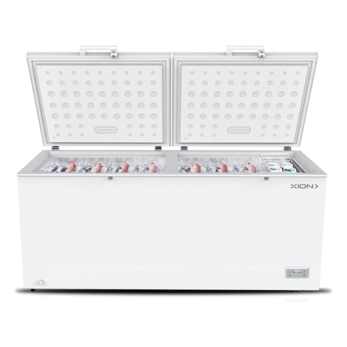 Freezer horizontal 690 L doble puerta XION XI-HF700, vista frontal
