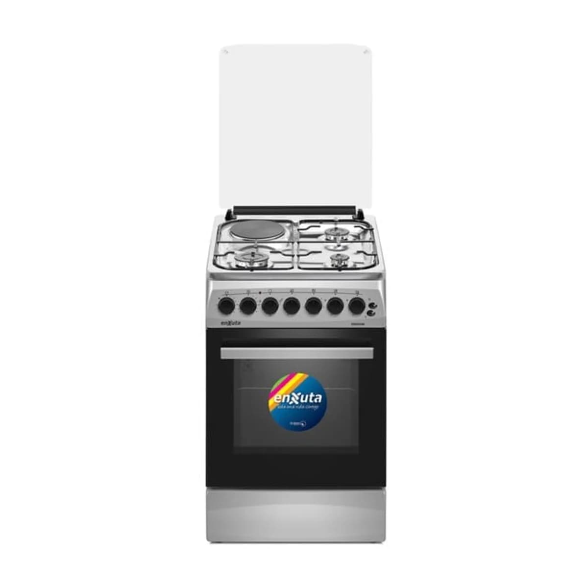 Cocina Combinada 3 Hornallas y 1 Disco Eléctrico Inox 50x60