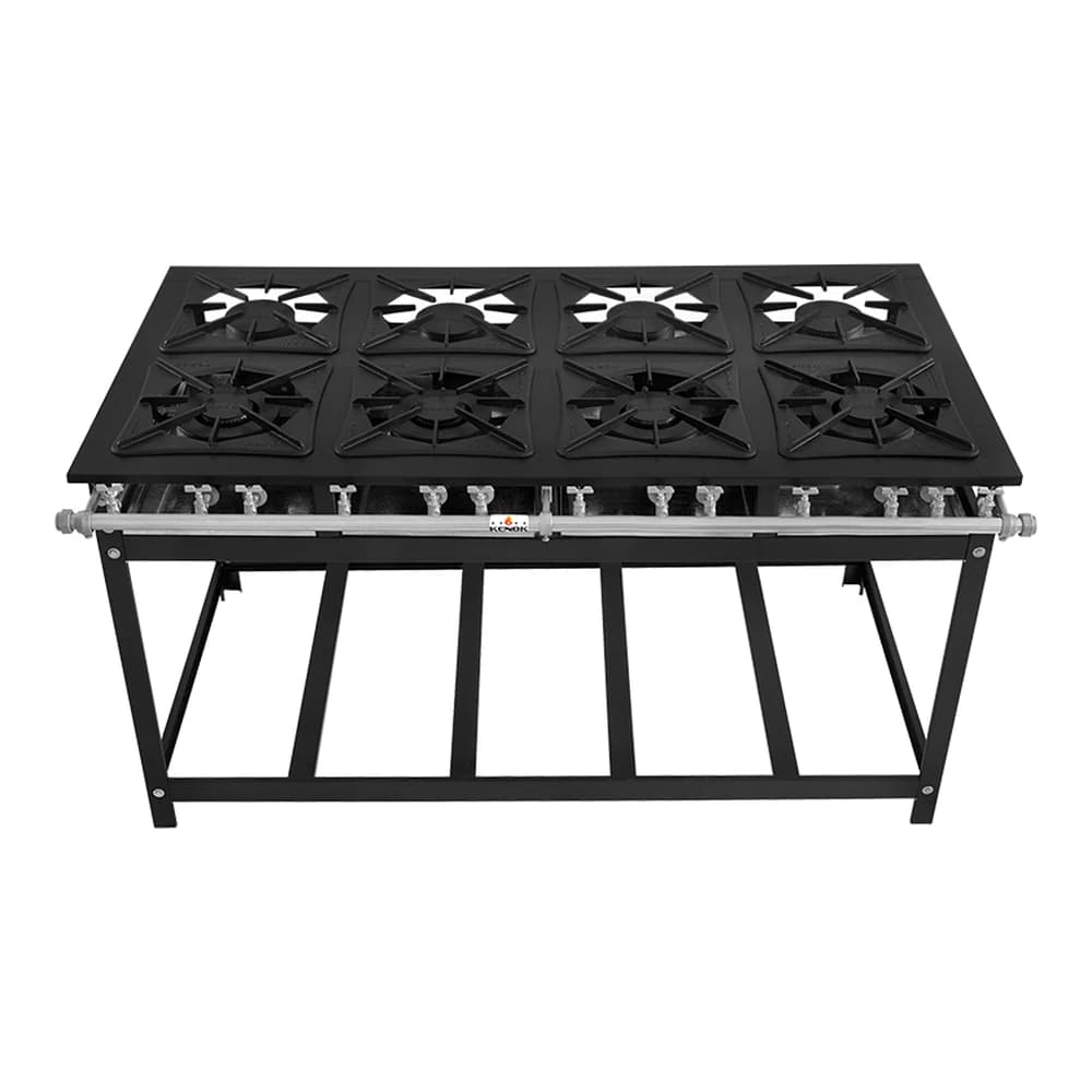 Anafe Industrial a Gas 8 Hornallas 4 Dobles Kenok FBSE8B.814