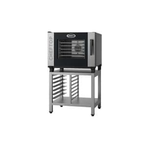 Base de acero con gavillar para horno Unox CHEFTOP 7 bandejas GN 1/1