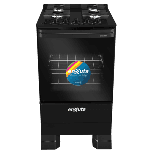 Cocina Enxuta supergas 4 hornallas negra CENXV27542NG