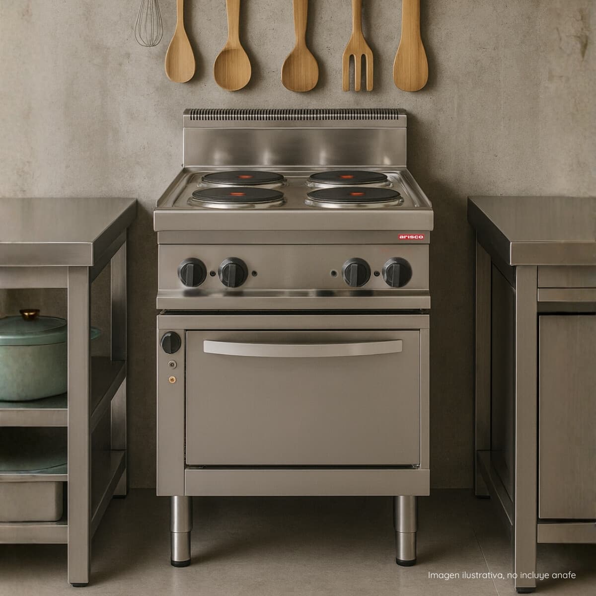 Horno estático a gas GN 1/1 6.000 W acero inoxidable | Arisco GO722