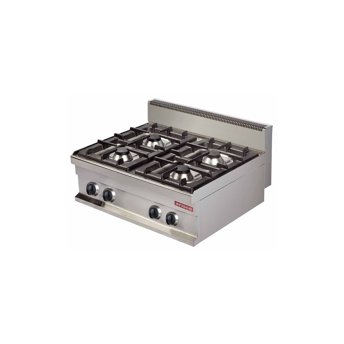 Anafe a gas 4 hornallas sin base 24 kW | Arisco GR721S
