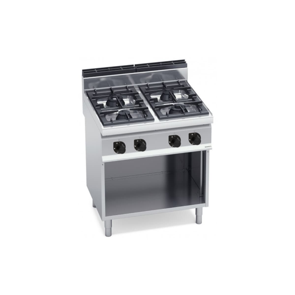 Anafe 4 fuegos HP a gas con base 80 cm | Berto's G7F4M