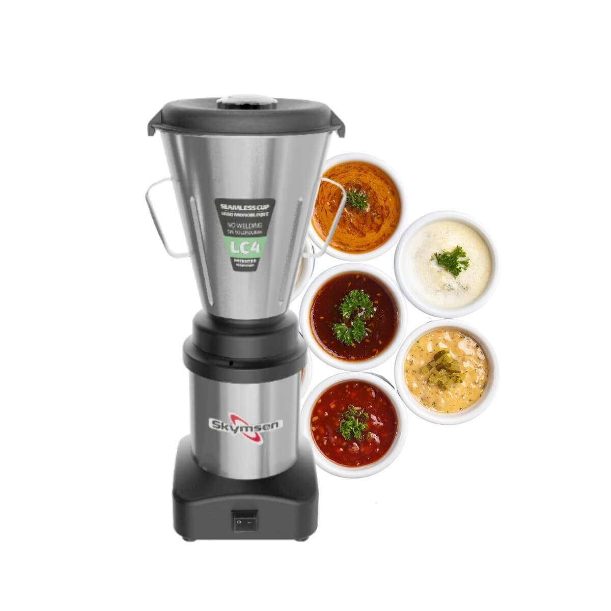 Licuadora comercial baja rotación 4 litros inox | Skymsen LC-4