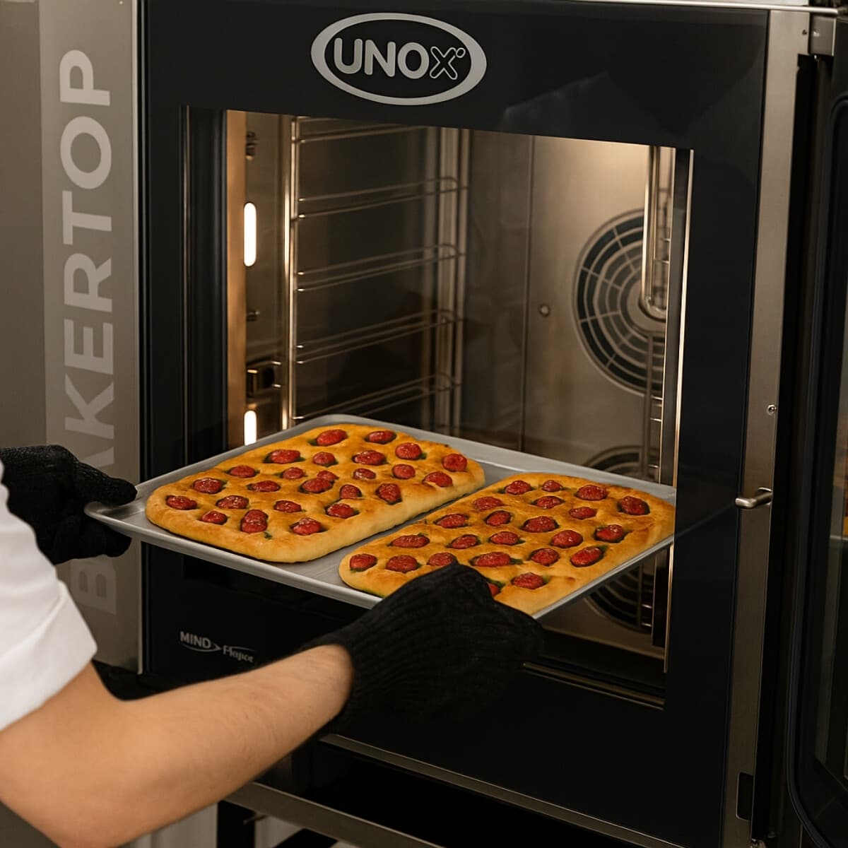 Plancha lisa y ranurada de aluminio 60 x 40 cm para panadería | Unox TG440