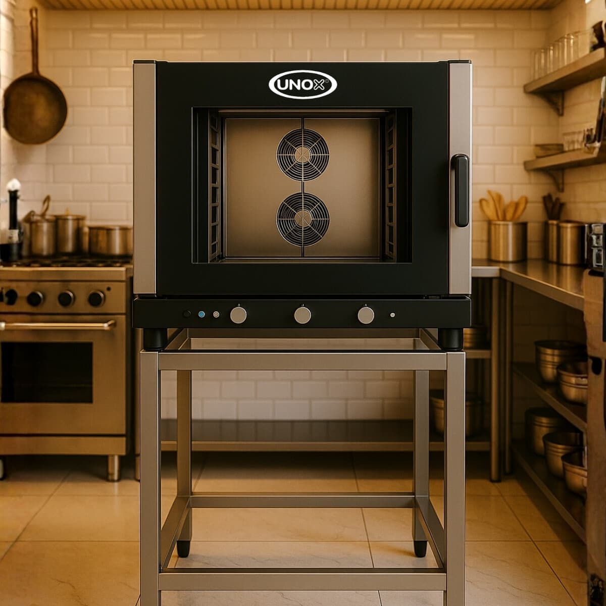 Base de acero inoxidable para horno Chef Lux 5 bandejas GN 1/1 | Unox XR118