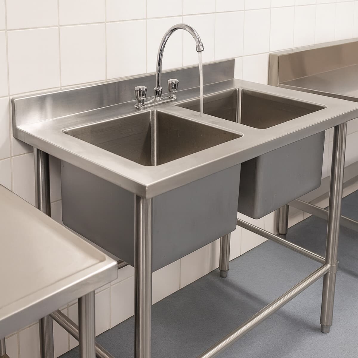 Mesada de lavado 2 piletas 140 x 60 cm | Ventus VENELP-140