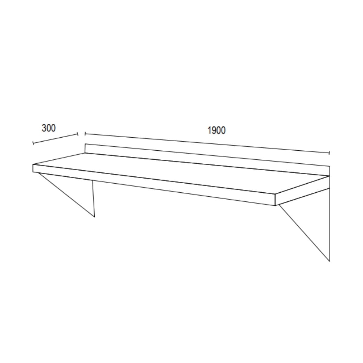Estante mural de acero inoxidable 190 cm | Ventus VENEREP-190