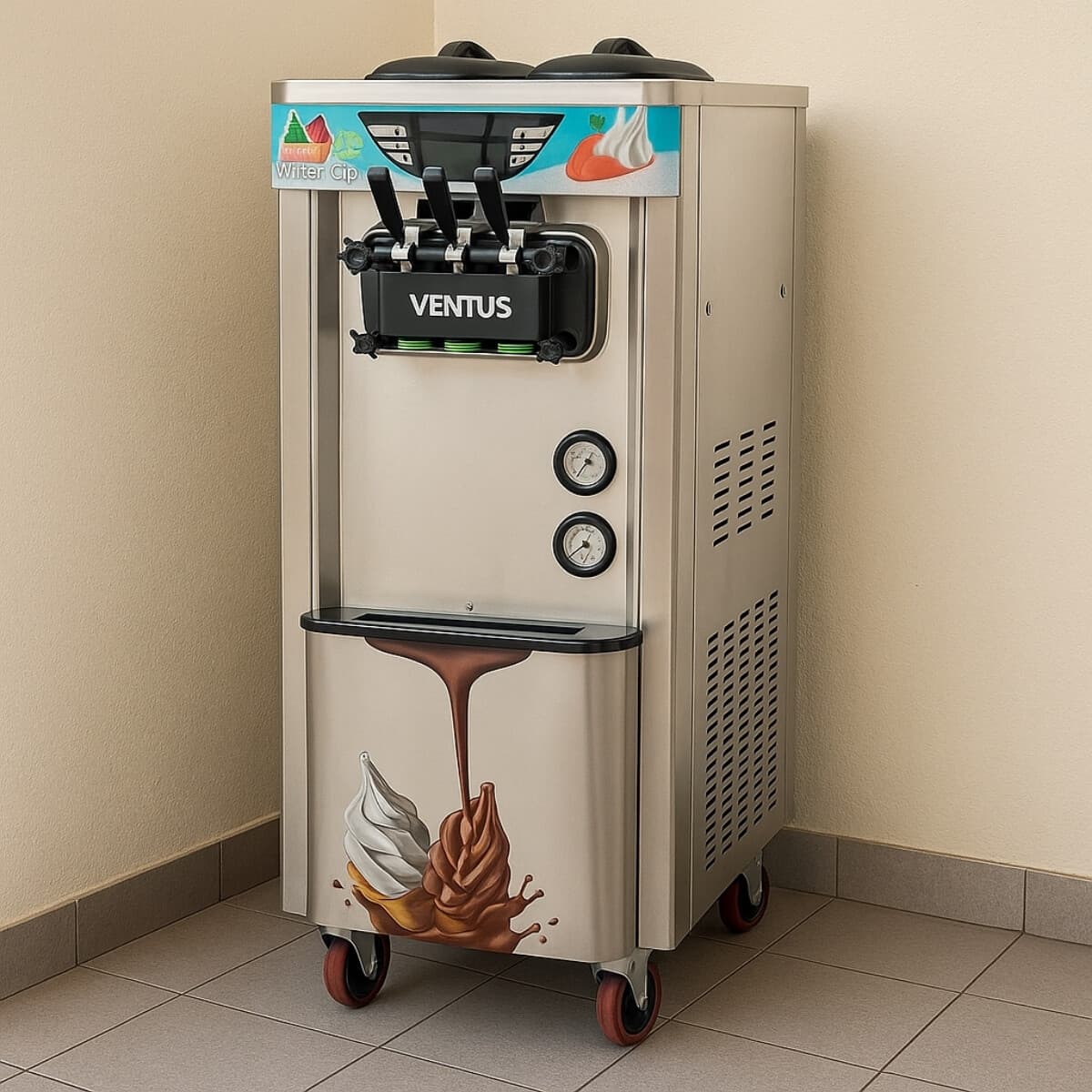 Máquina de helado soft de pie 30 litros/hora | Ventus VSP-30