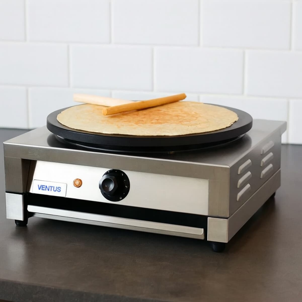 Crepera eléctrica disco 40 cm inoxidable | Ventus VCE-1