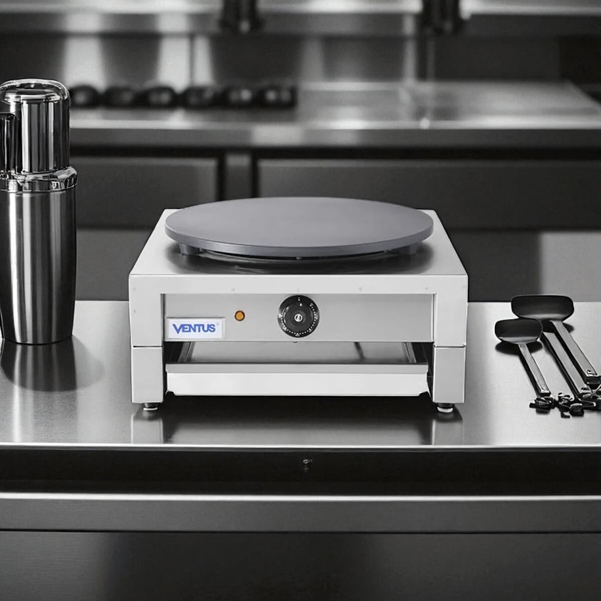 Crepera eléctrica disco 40 cm inoxidable | Ventus VCE-1
