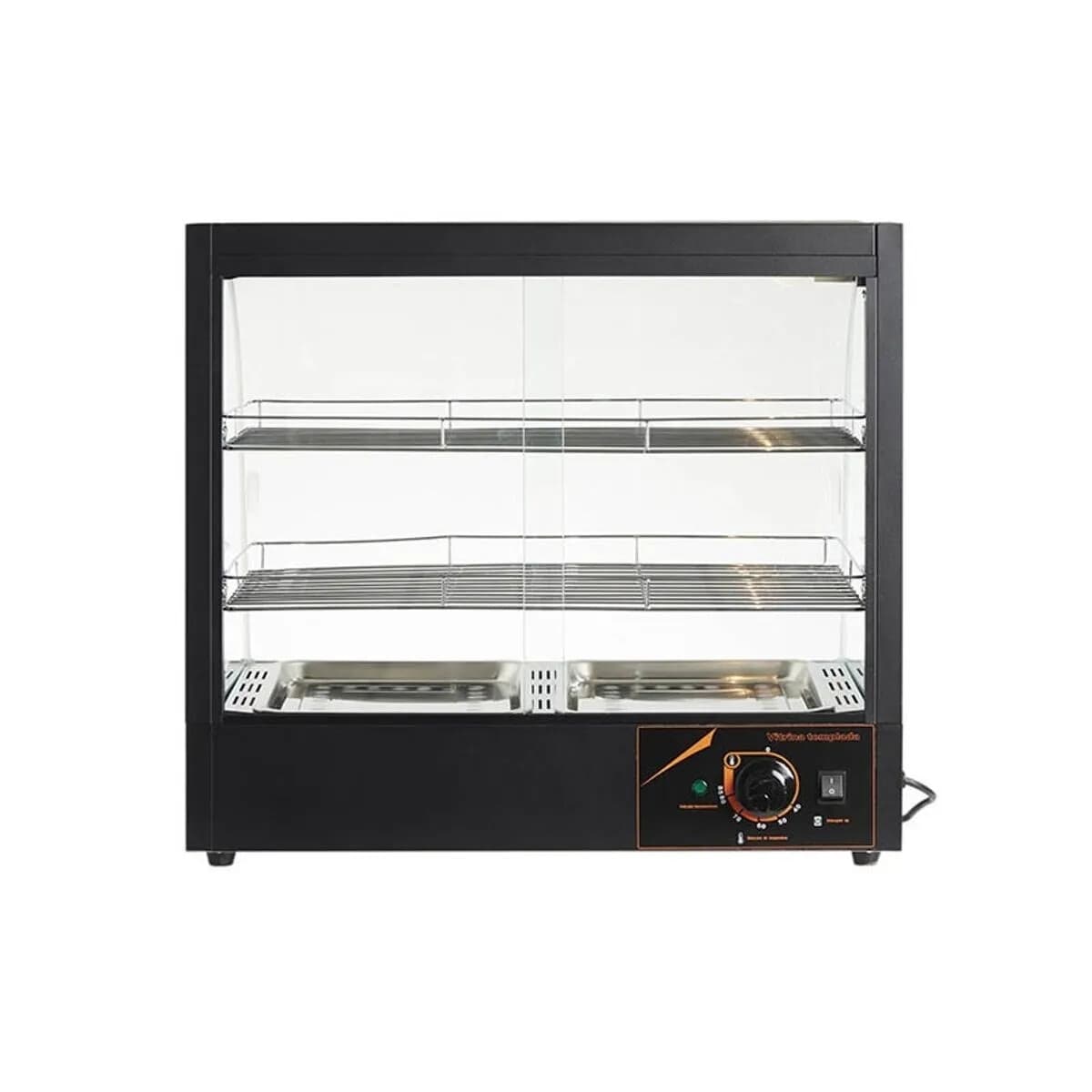 Vitrina caliente curva de mesa 190 litros | Ventus VMCD-2