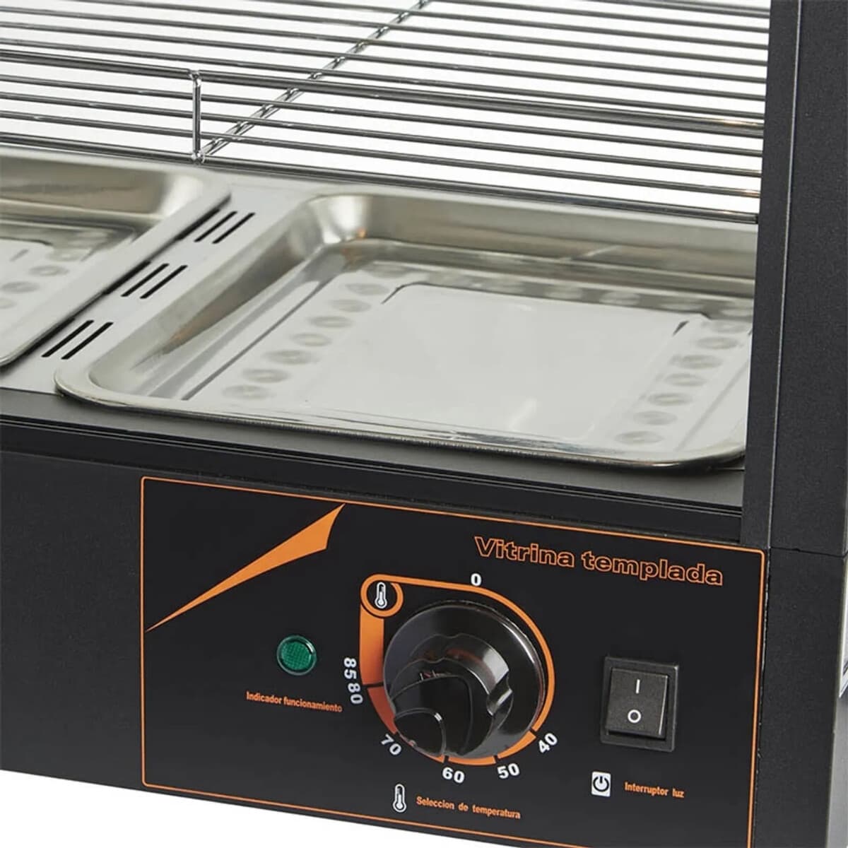 Vitrina caliente curva de mesa 190 litros | Ventus VMCD-2
