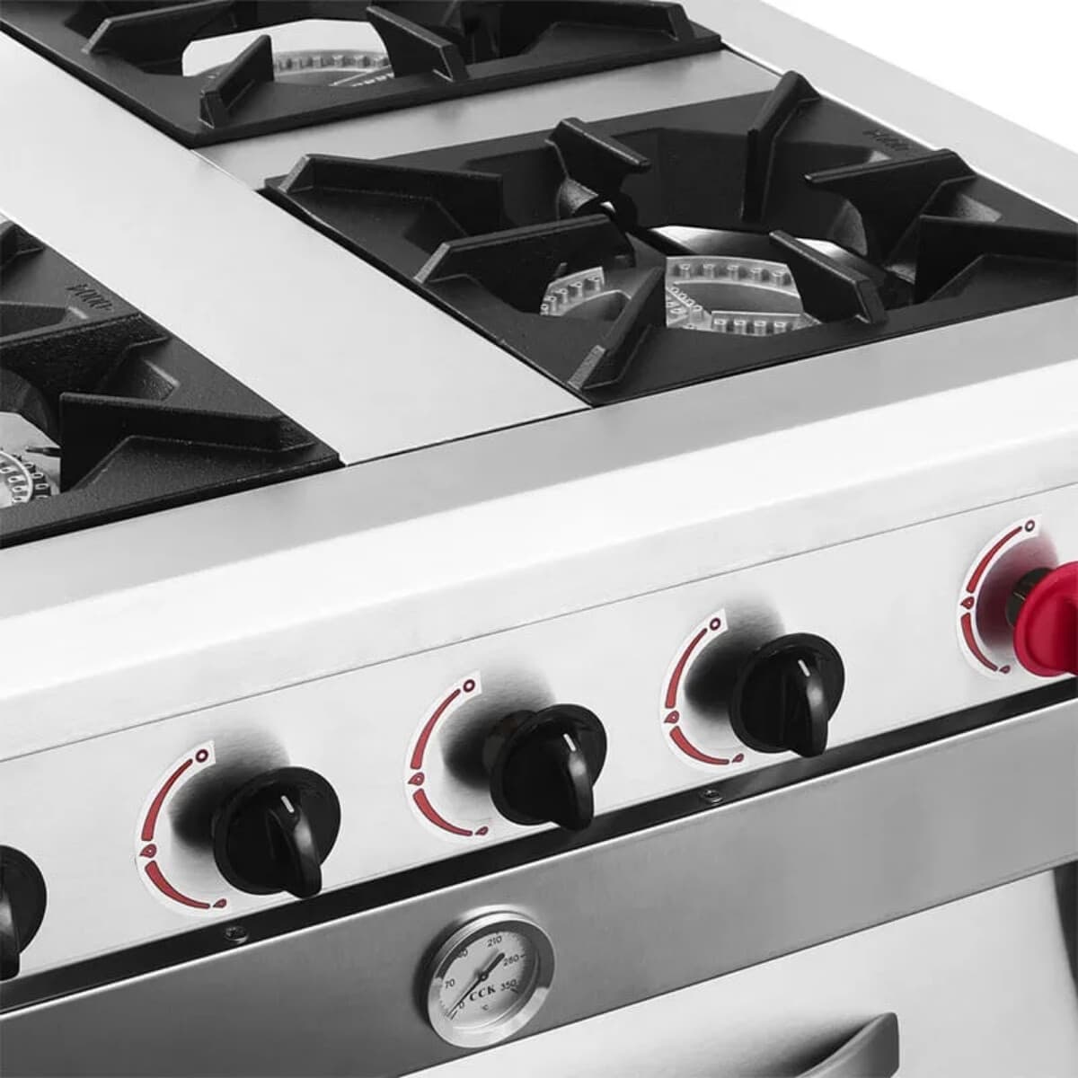 Cocina industrial 4 hornallas y horno a supergás | Ventus VCG-4AI