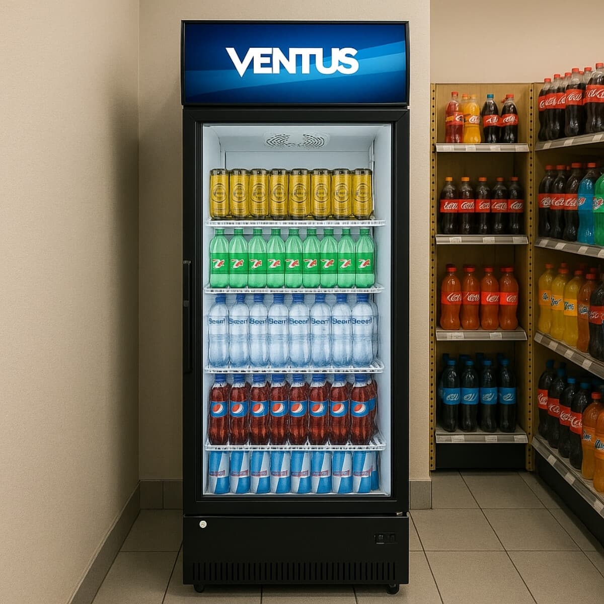 Heladera exhibidora 1 puerta 448 lts netos | Ventus LG-500TC