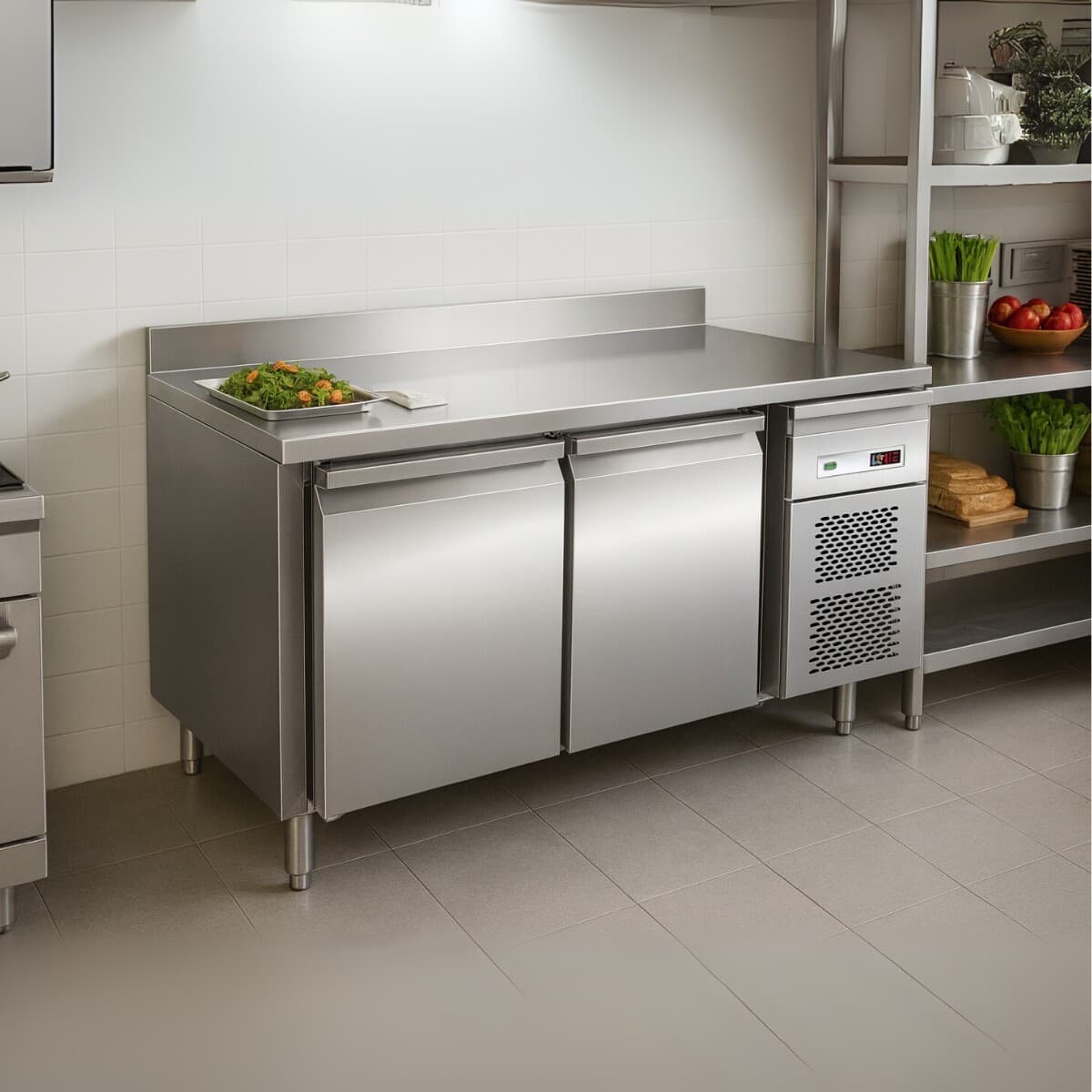Heladera bajo mesada con respaldo 2 puertas 282 litros | Xing Xing GX-GN2200TN-HC