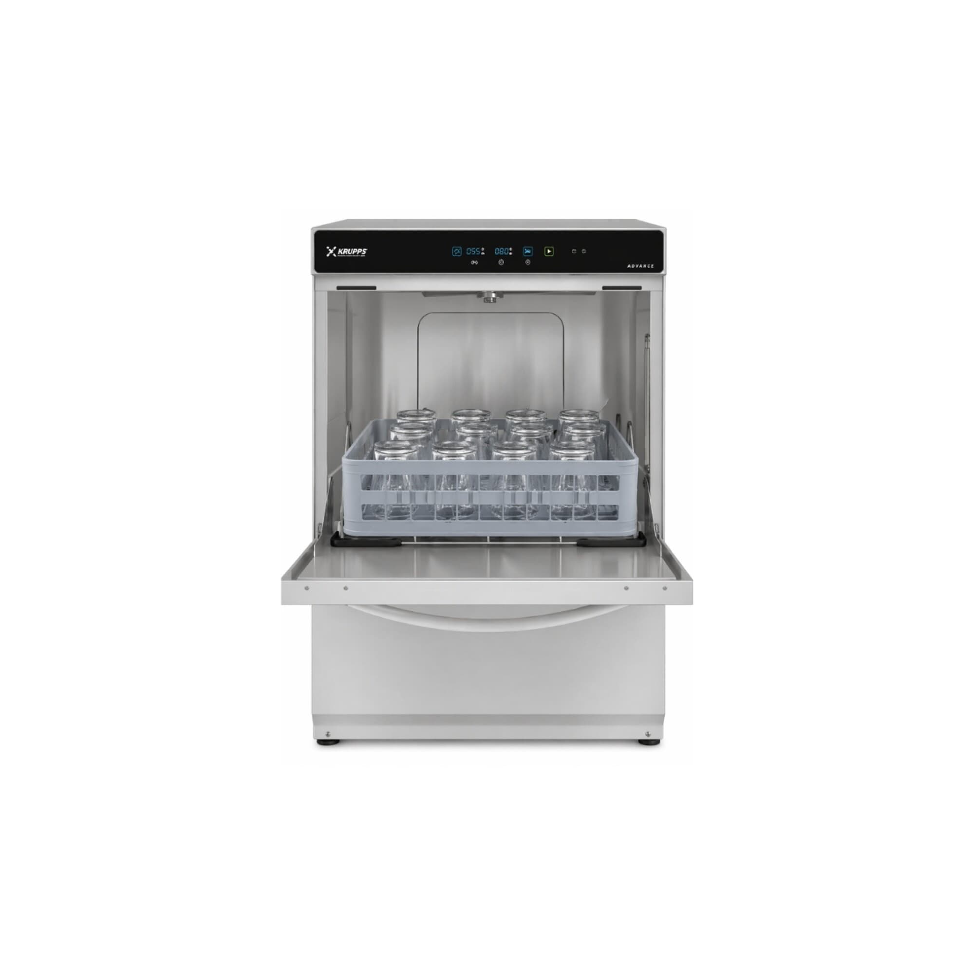 Lavavasos industrial Krupps C327 de acero inoxidable con cesta de 35 x 35 cm
