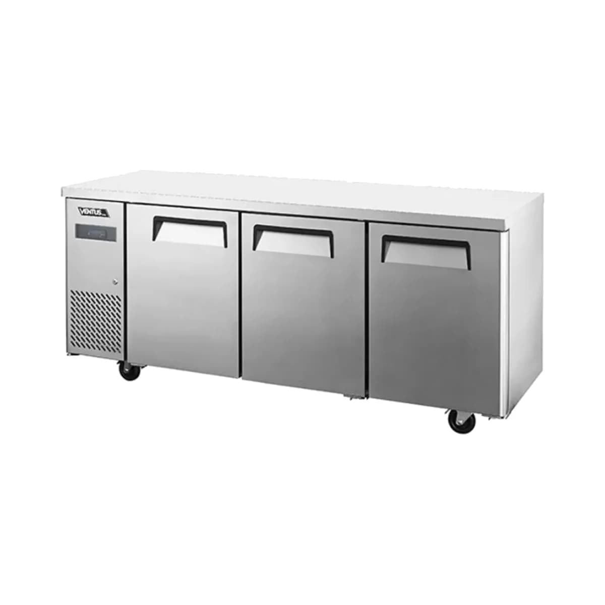 Freezer bajo mesada 3 puertas 380 litros Ventus VMF3PS-480, vista frontal