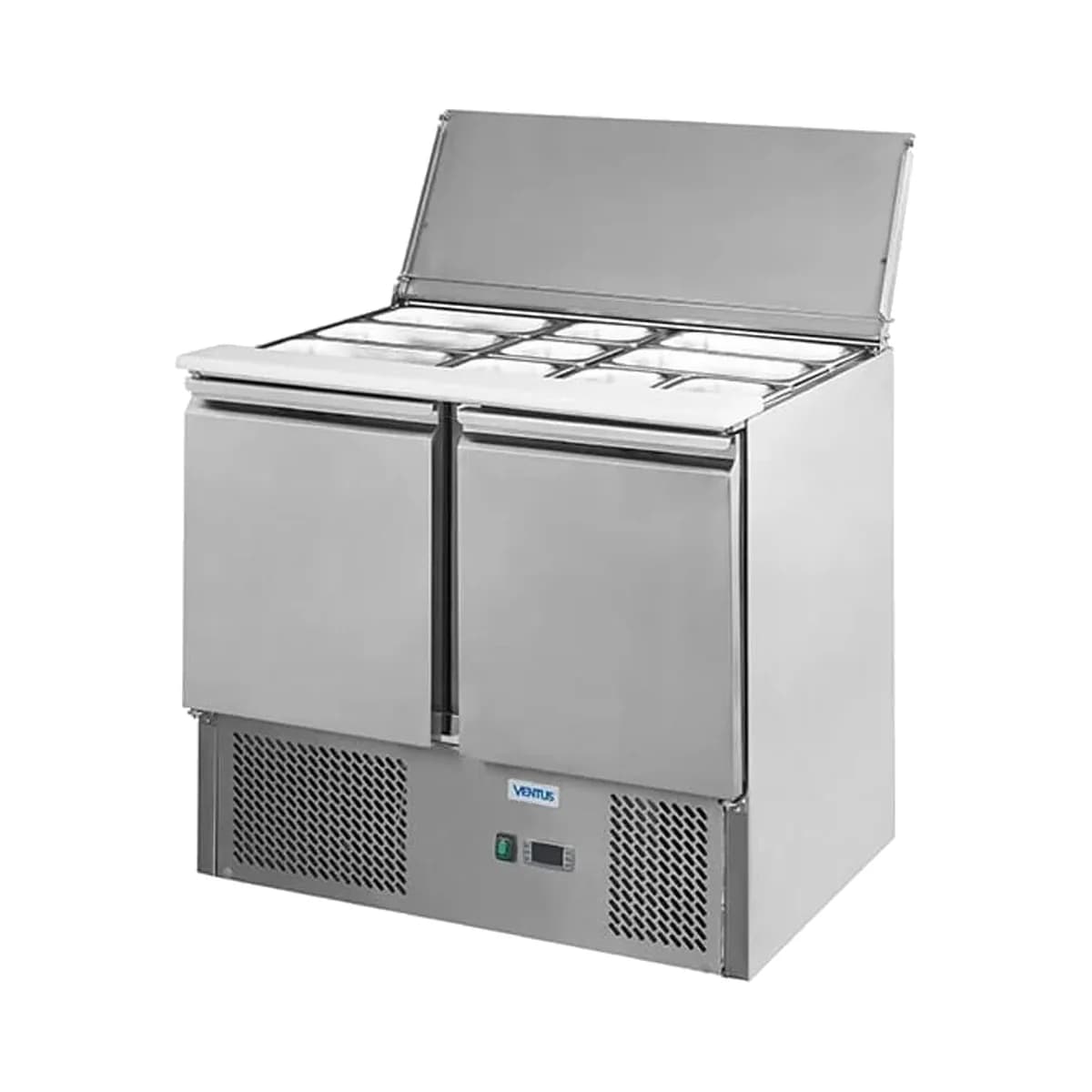 Heladera bajo mesada con topinera 240 lts 2 puertas