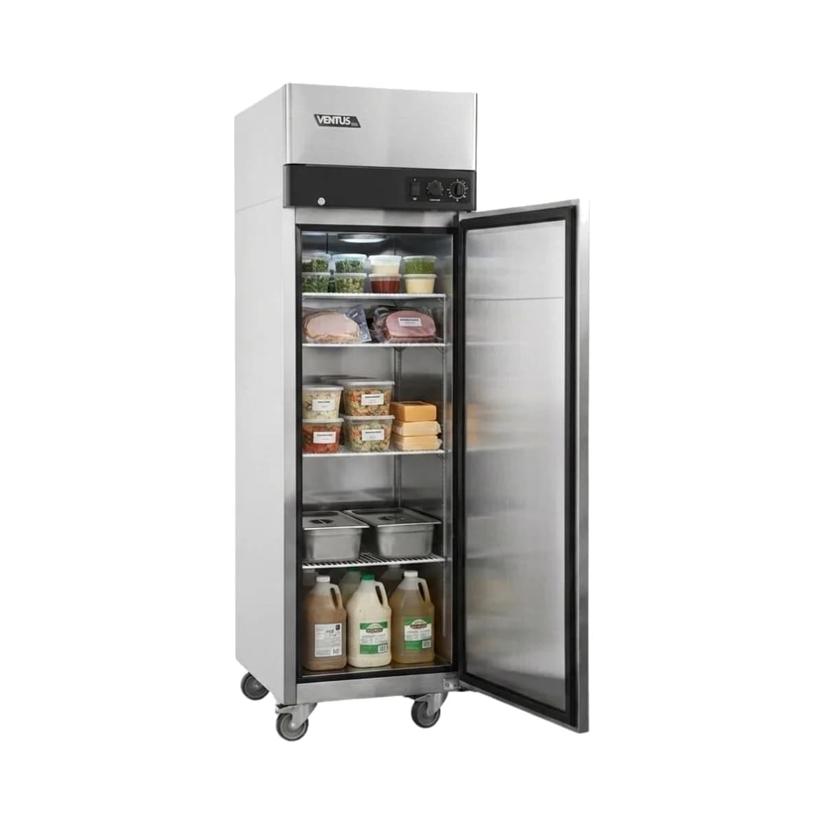 Heladera vertical Ventus VREF-600BEN, vista frontal