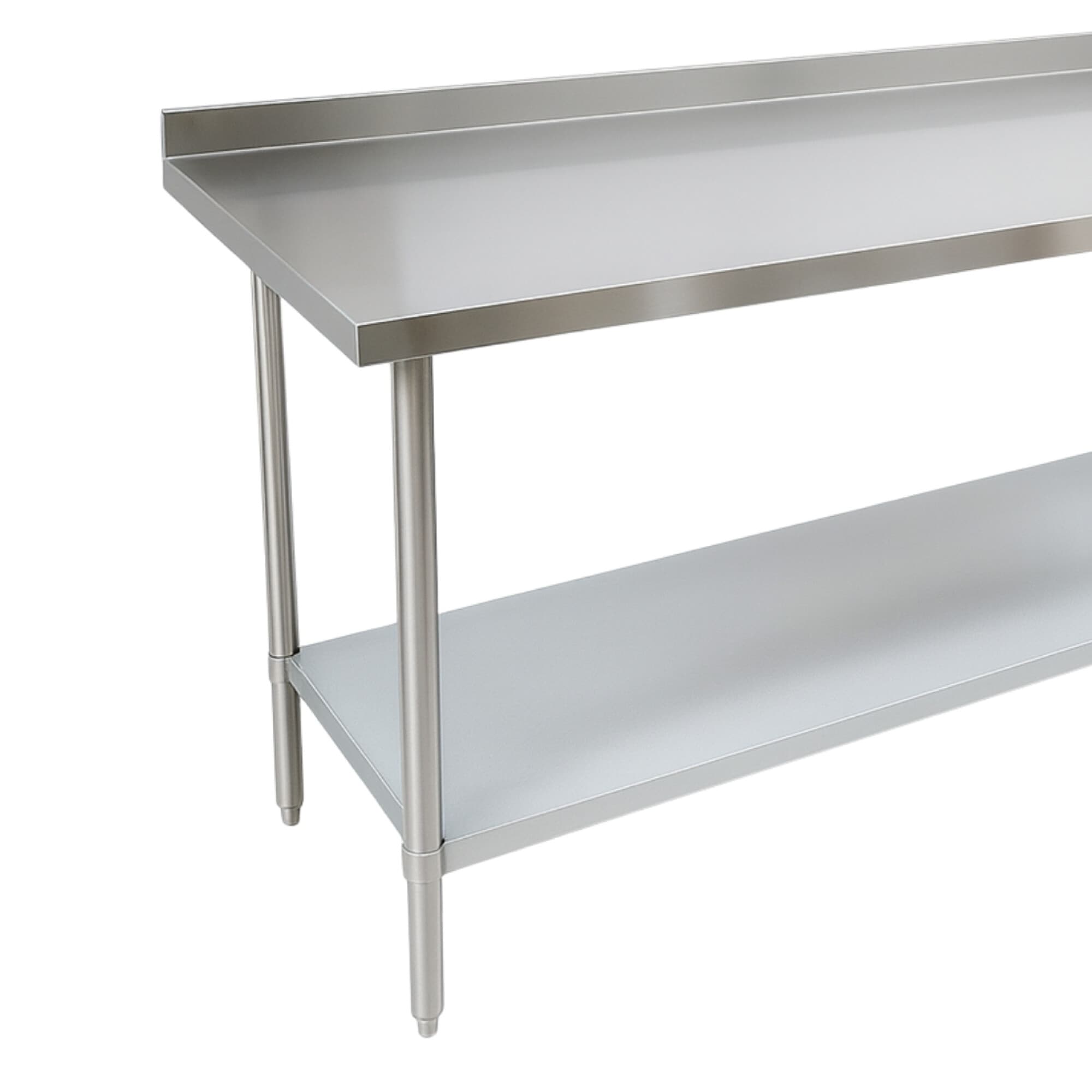 Mesada mural de acero inoxidable Ventus VENEMM-1900D con estante inferior y respaldo