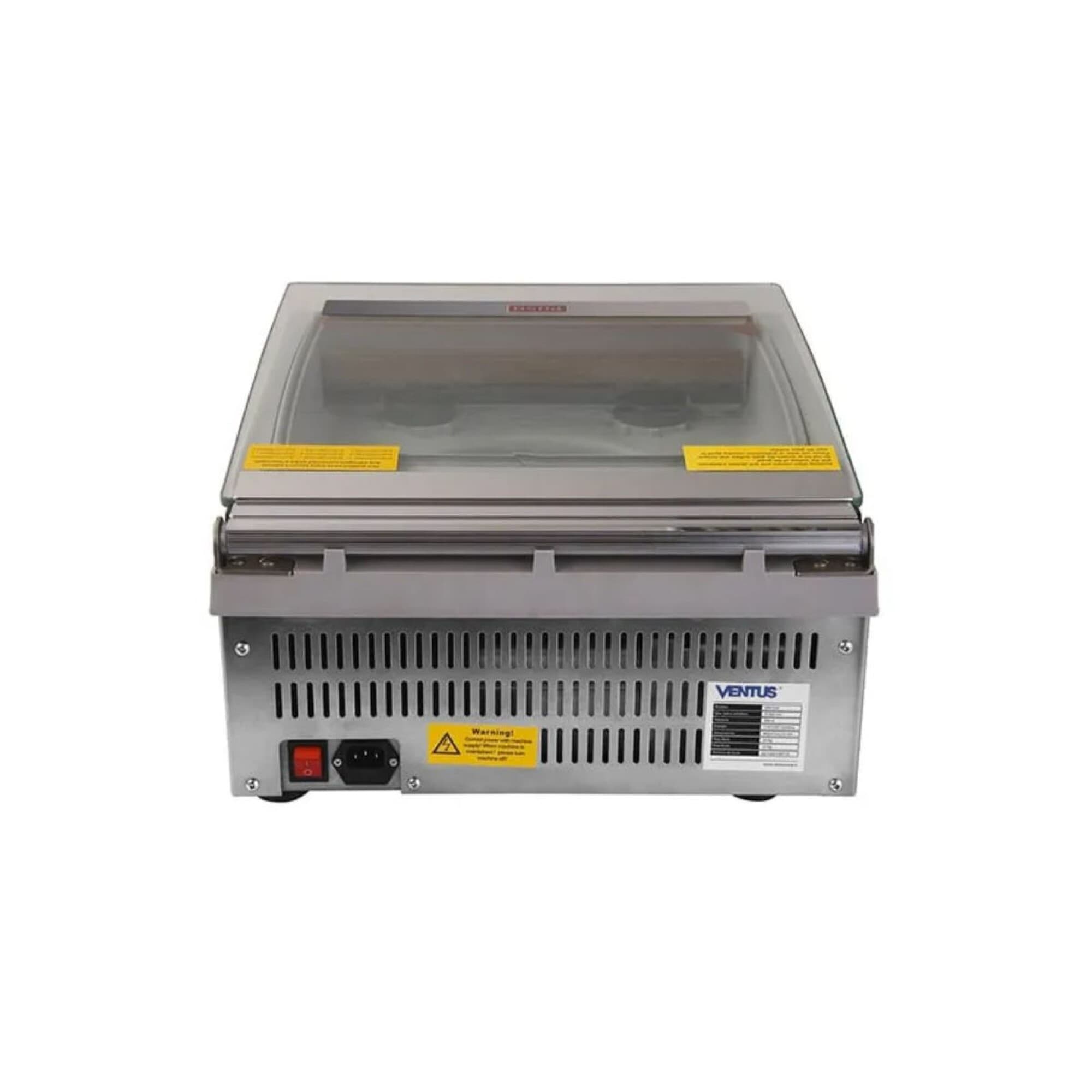 Envasadora al vacío de campana Ventus VSV-310 de acero inoxidable con tapa transparente