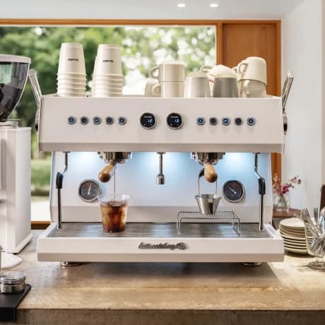 Cafetera espresso Gemilai G3211A, vista en perspectiva