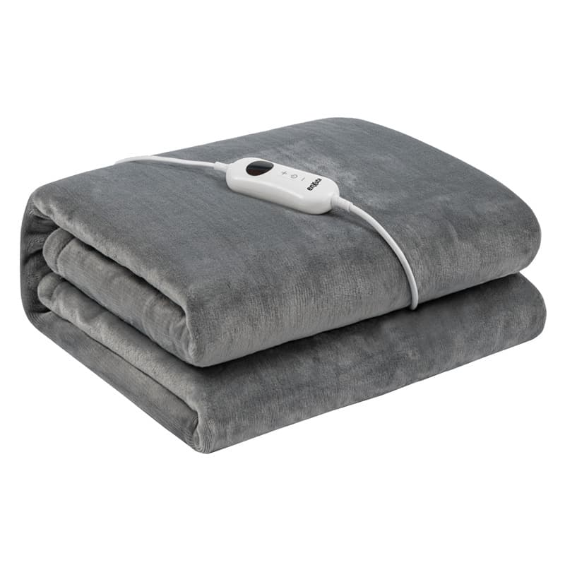 Manta térmica Enxuta MTENX20 gris en tela polar doblada con su control
