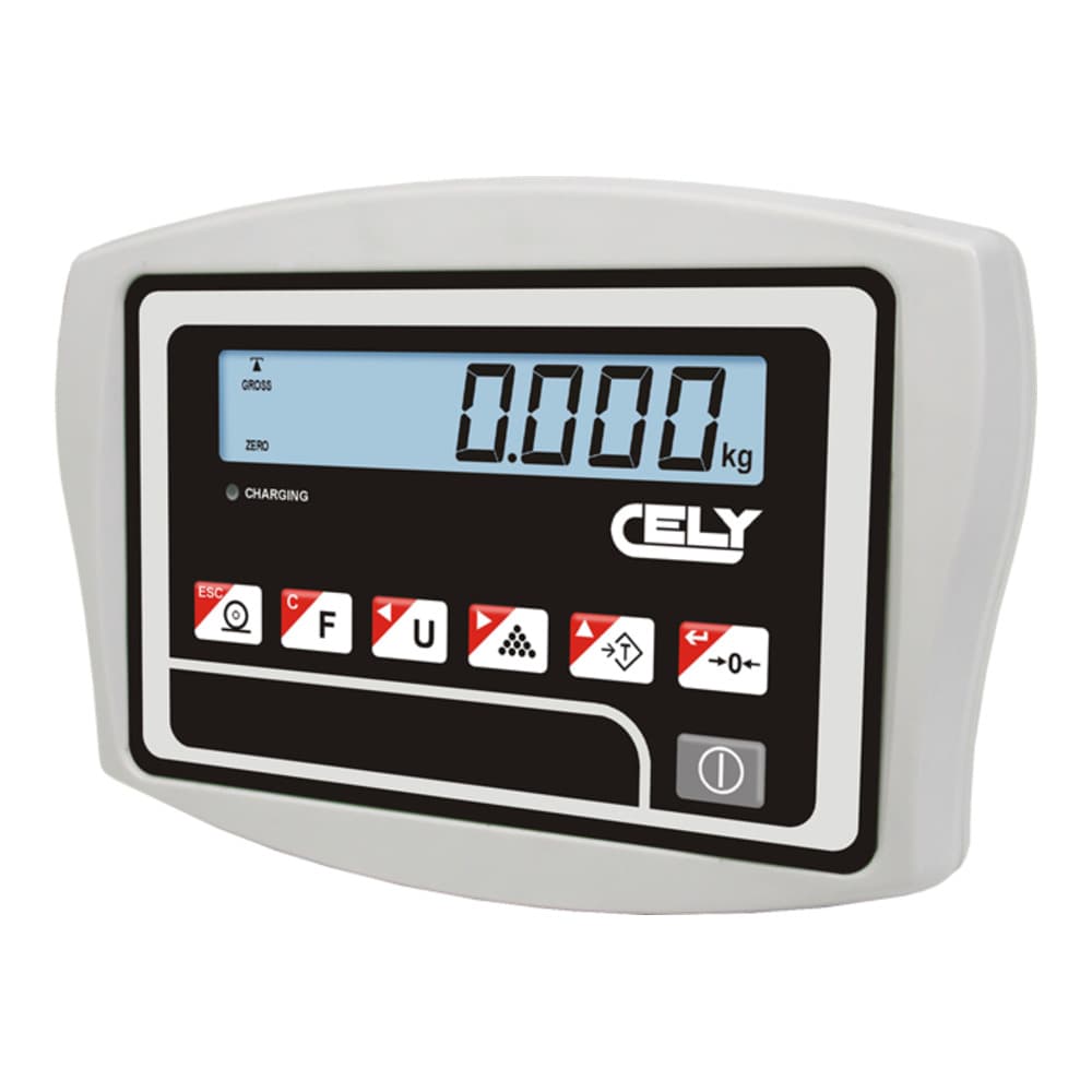 Visor de peso Cely VC-50 con display LCD retroiluminado y teclado de 6 funciones