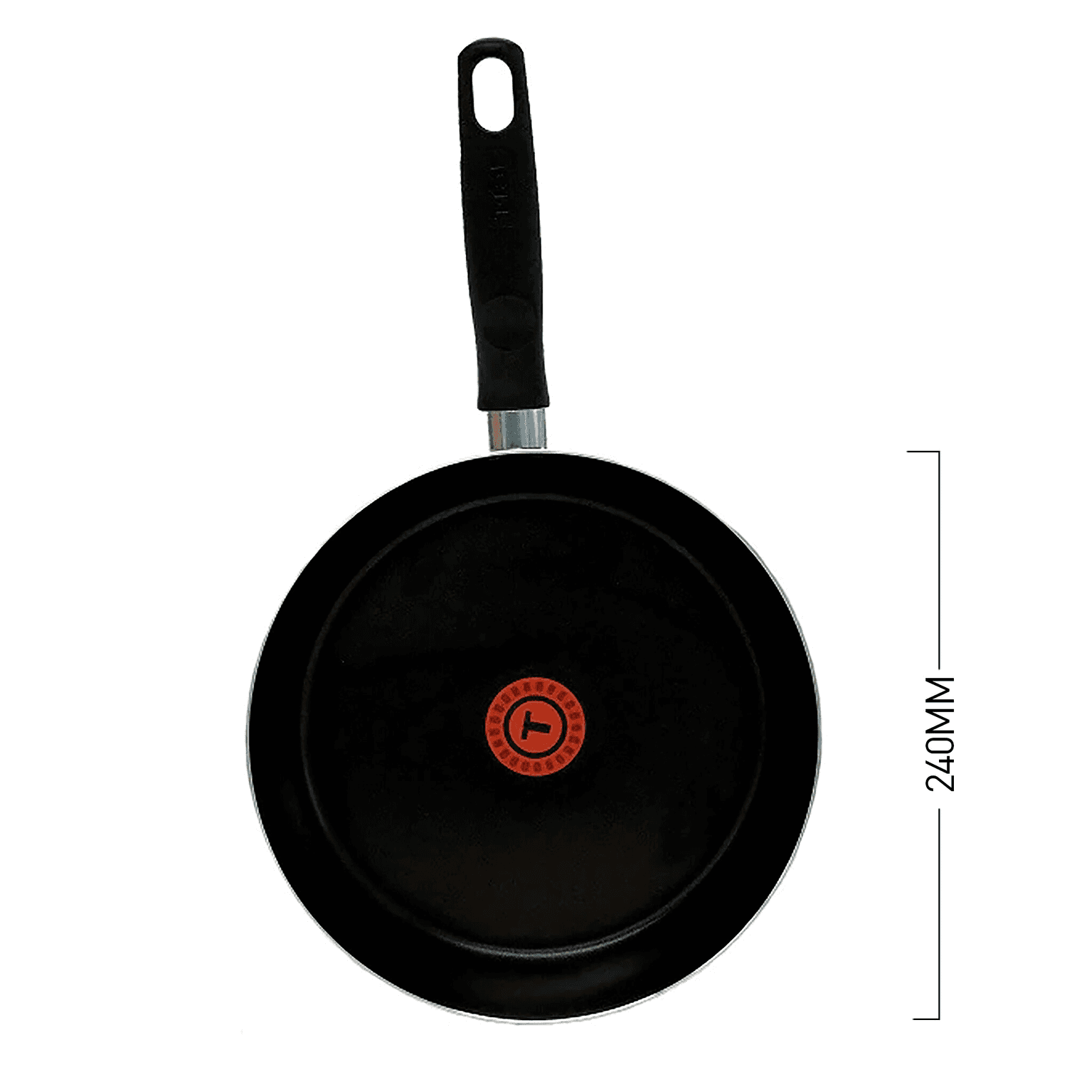 Sartén Tefal de 24 cm vista desde arriba con medida