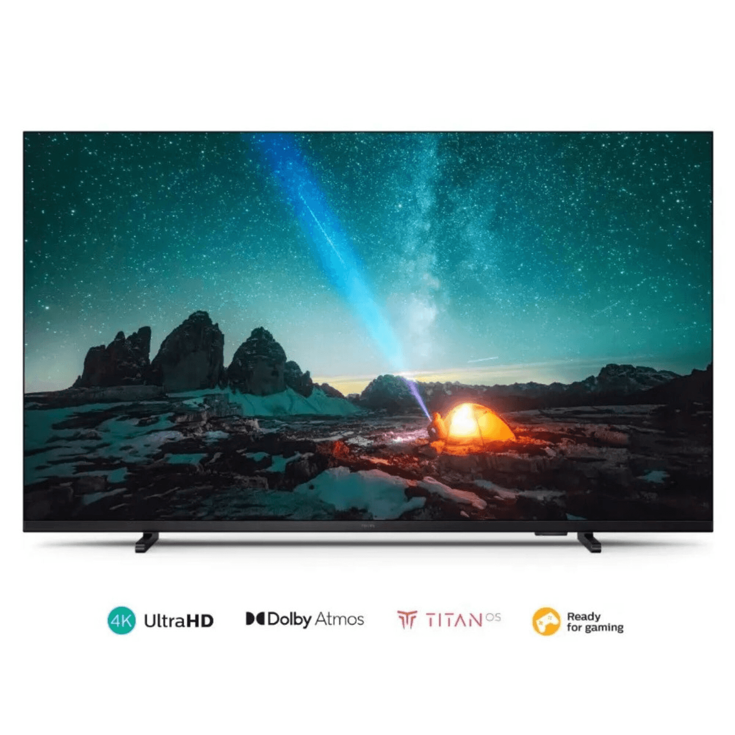Smart TV Philips 55PUD730977 de 55 pulgadas 4K con paisaje nocturno en pantalla