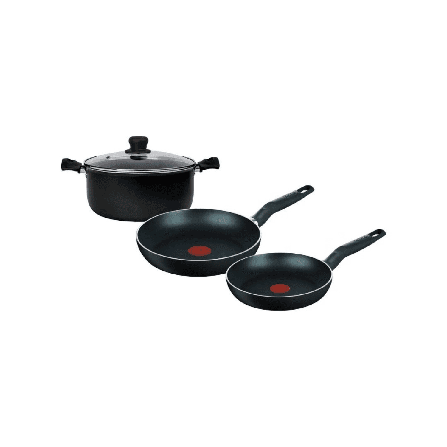 Olla con tapa y dos sartenes de la batería Tefal 5819100