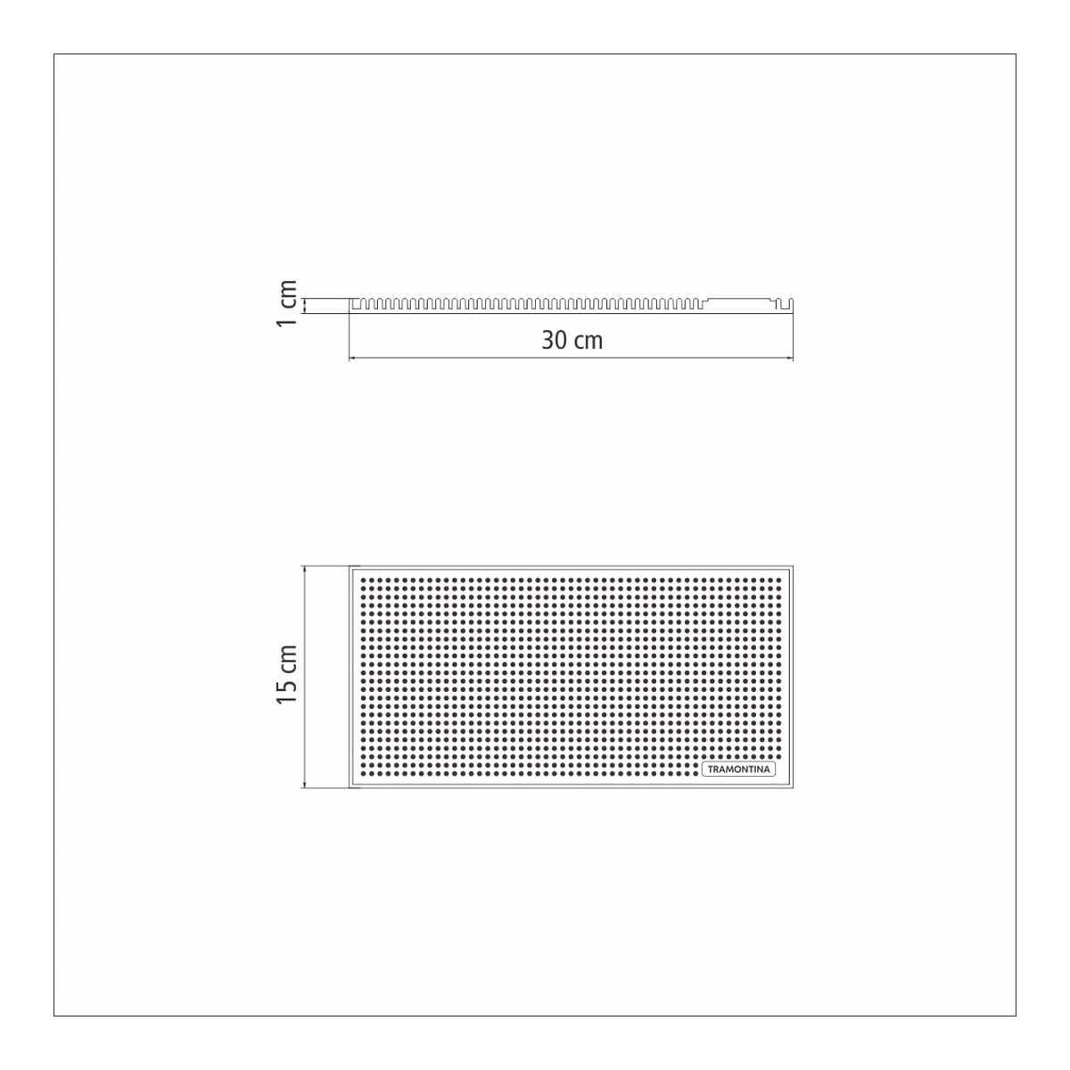 Esterilla de bar Tramontina PVC de 30 x 15 cm, vista superior