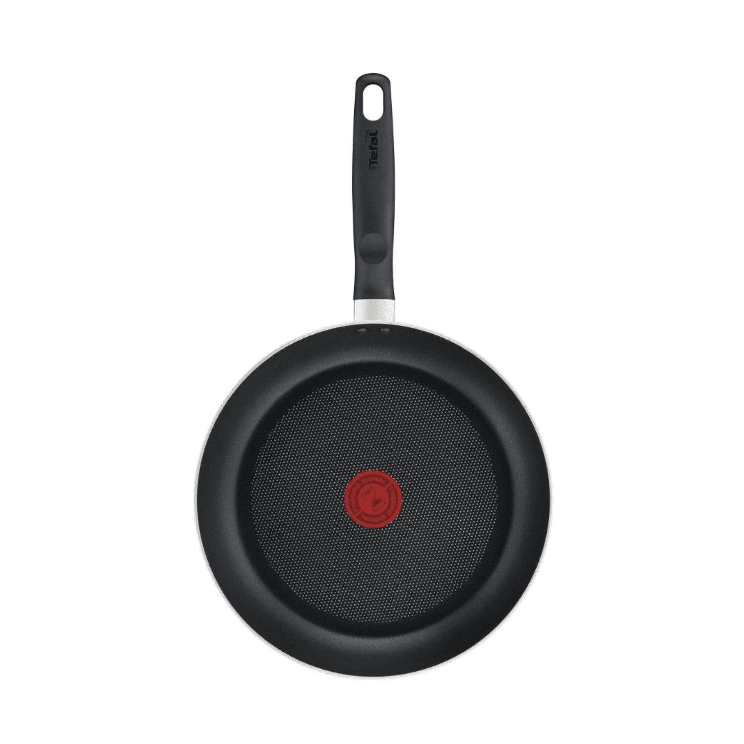 Sartén Tefal Super Cook de 20 cm vista desde arriba con indicador de temperatura