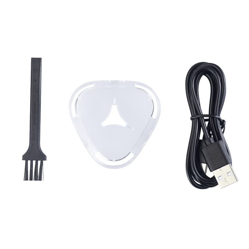 Accesorios de la afeitadora Enxuta BCENXA4541N: cepillo, tapa y cable USB
