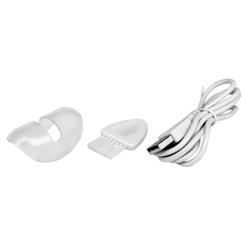 Cable USB, cepillo y protector de la depiladora Enxuta BCENXD4509W