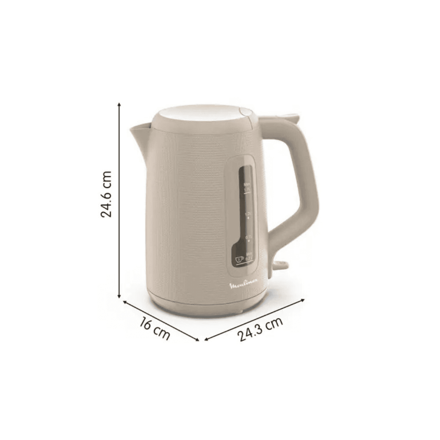 Medidas de la jarra eléctrica Moulinex Morning BY2M0B10 beige