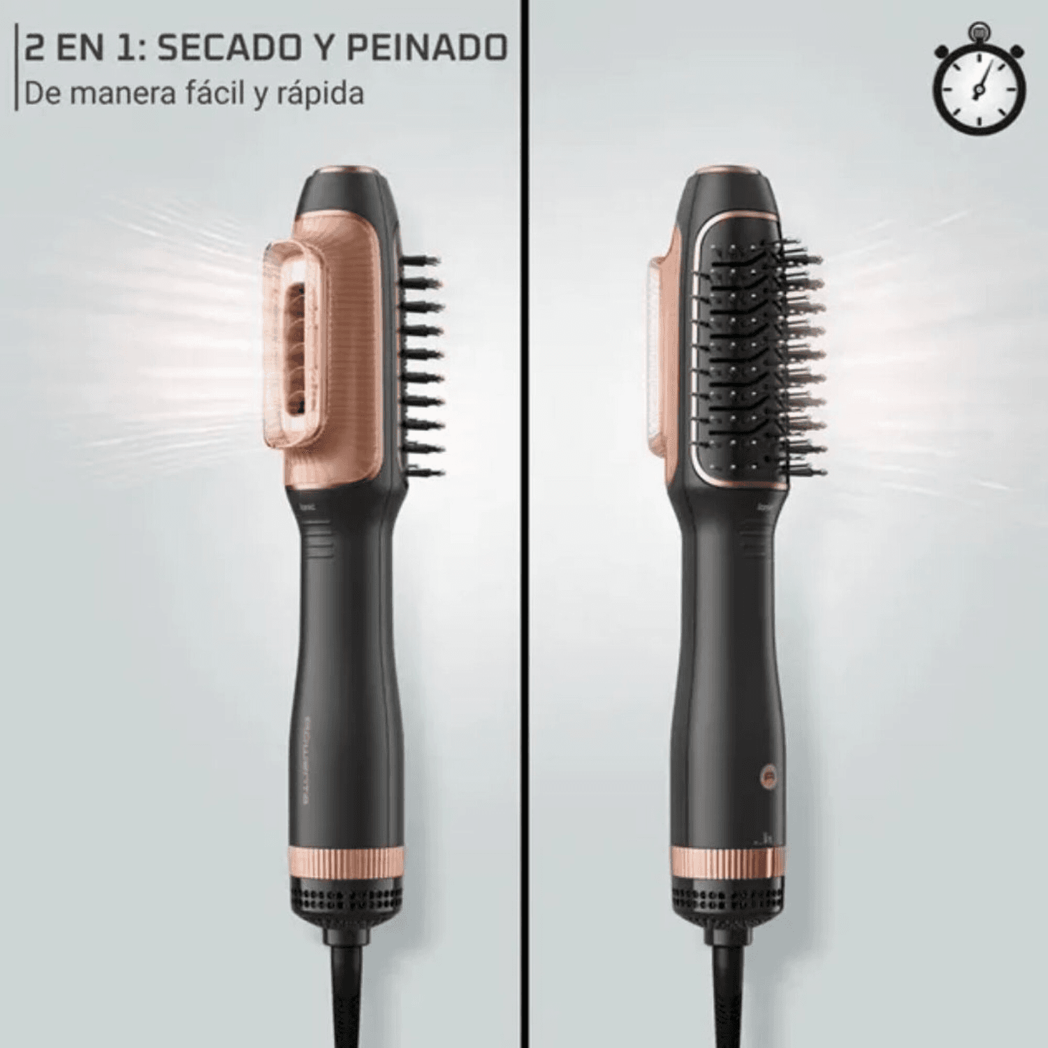 Rowenta Reverso CF9840F0 en modo secador y modo cepillo