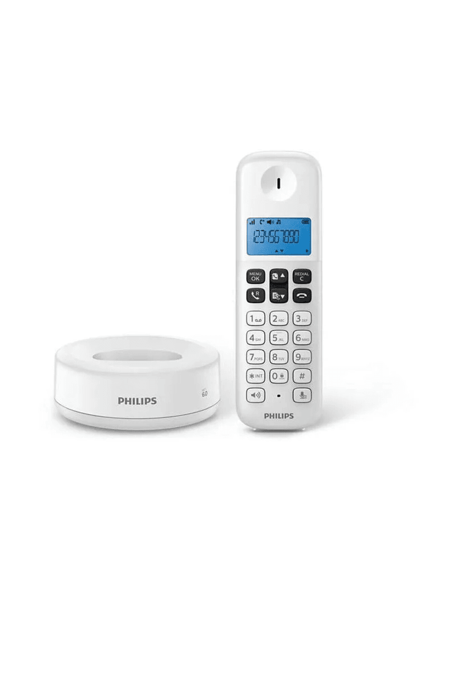 Auricular y base del teléfono Philips D1311W77