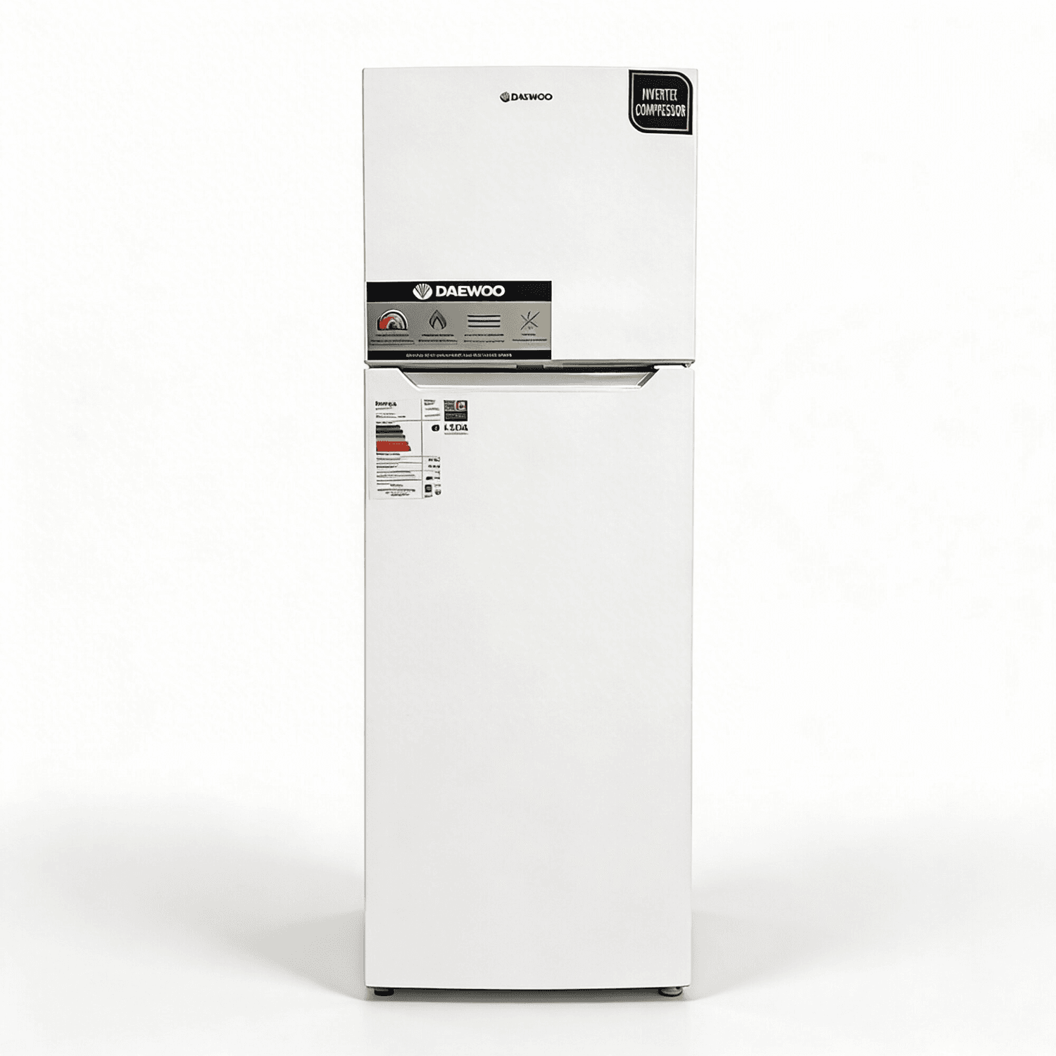 Heladera blanca Daewoo DART270NW inverter No Frost con freezer superior