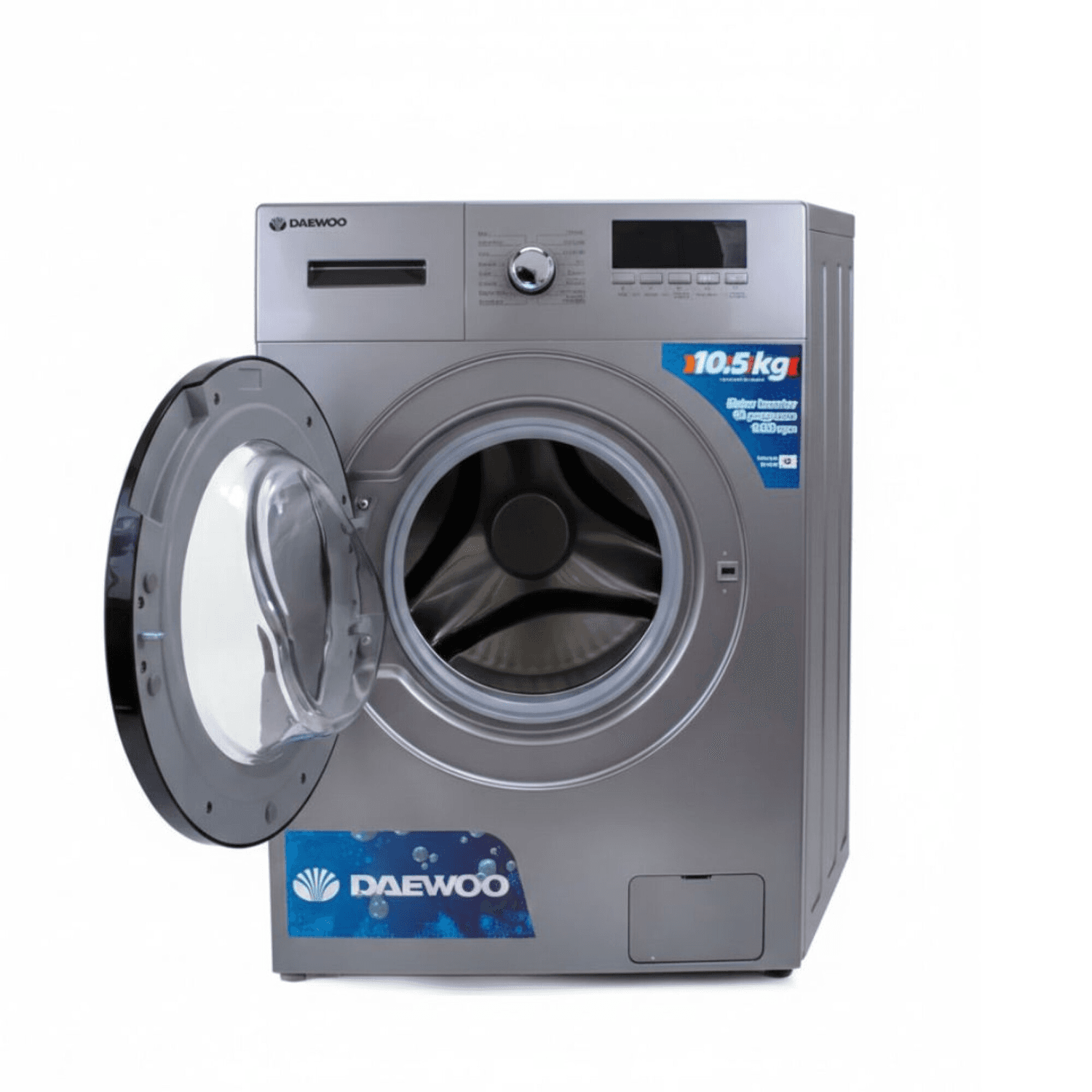 Lavarropas Daewoo DAWM105TCS con la puerta abierta