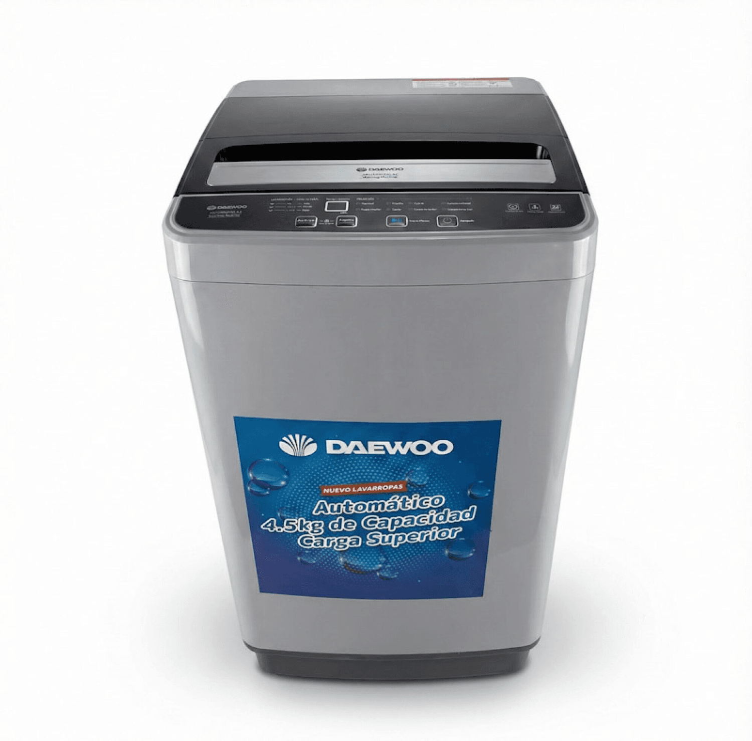 Lavarropas automático Daewoo DAWM455HW-AC de carga superior color gris