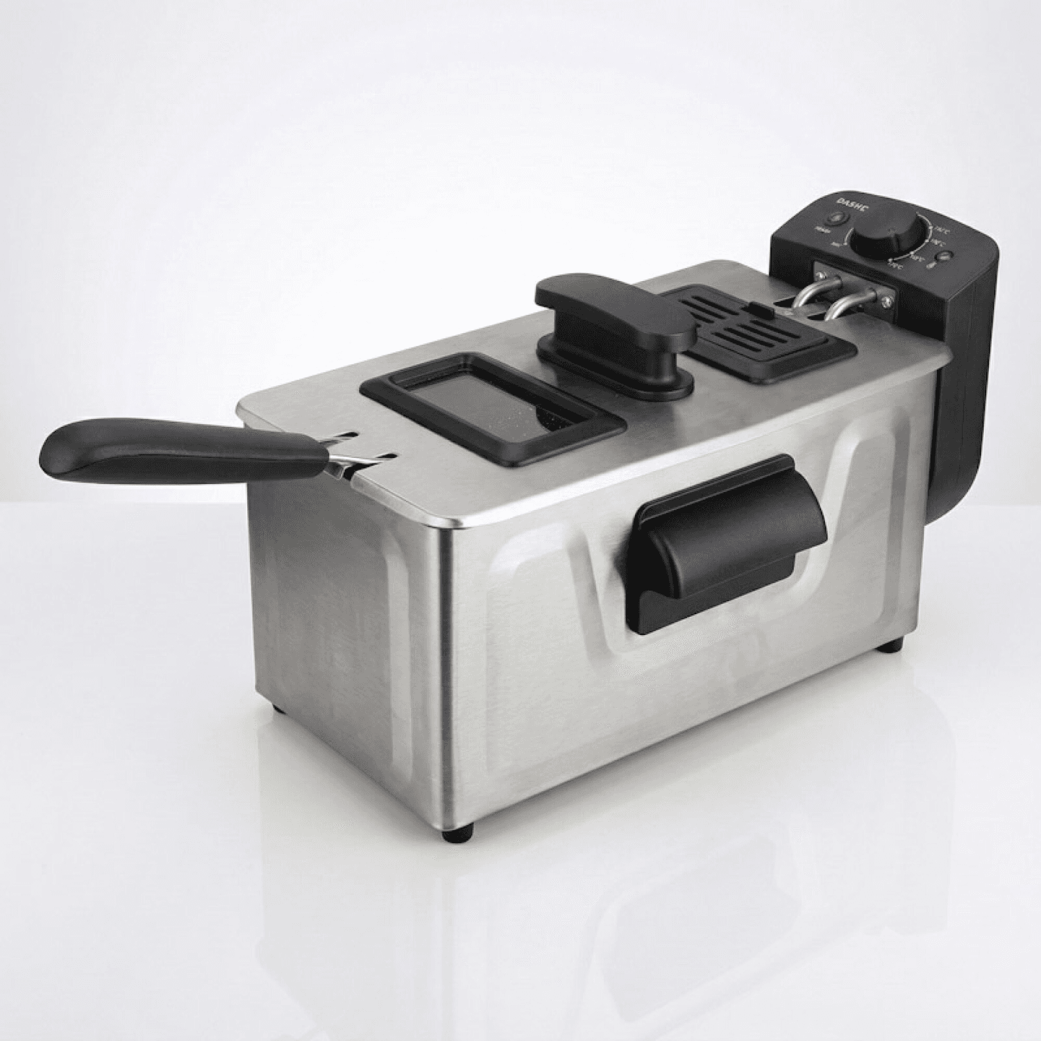 Freidora eléctrica de aceite Daewoo DF5120 de metal con tapa y mango