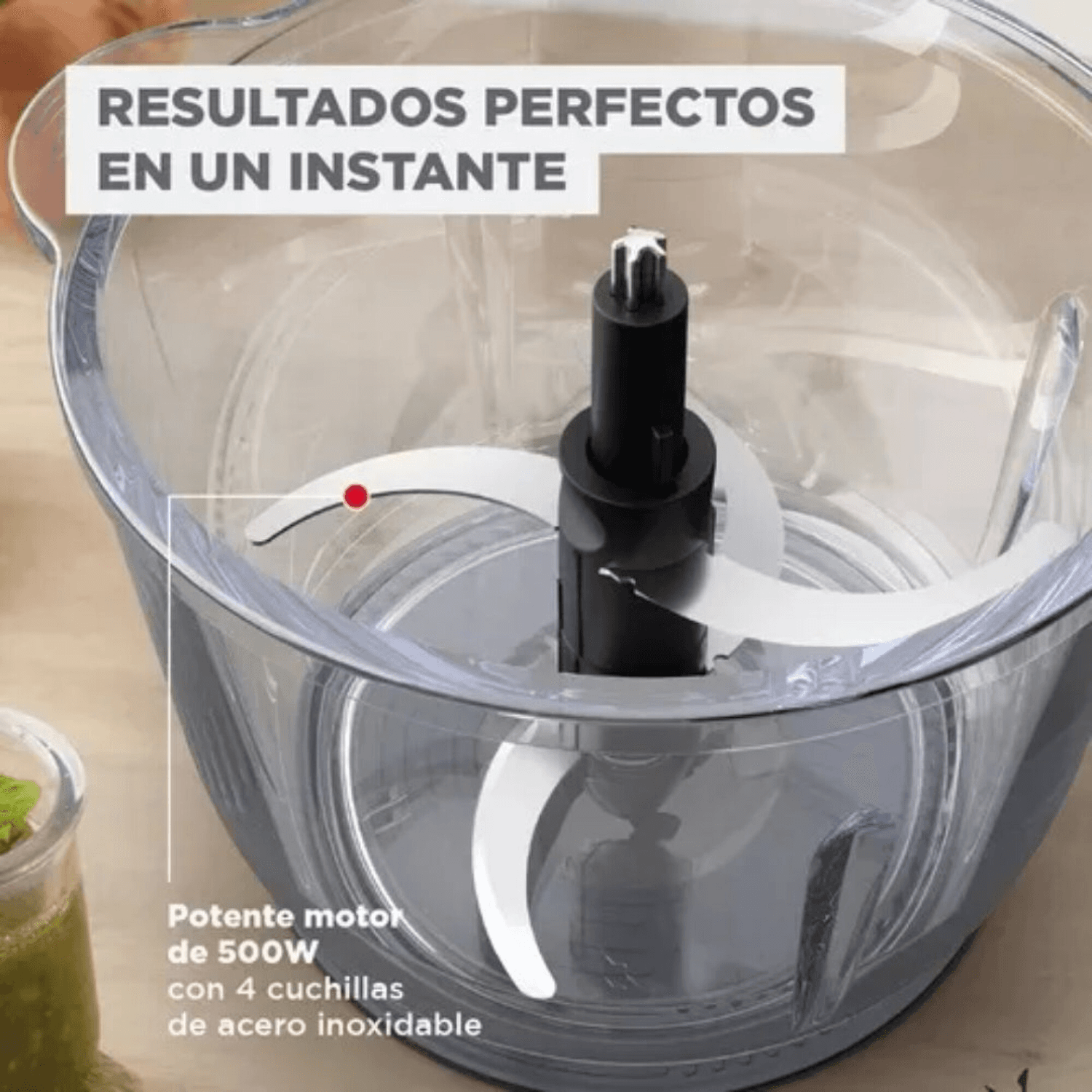 Interior del bowl de la picadora Moulinex DJ6021