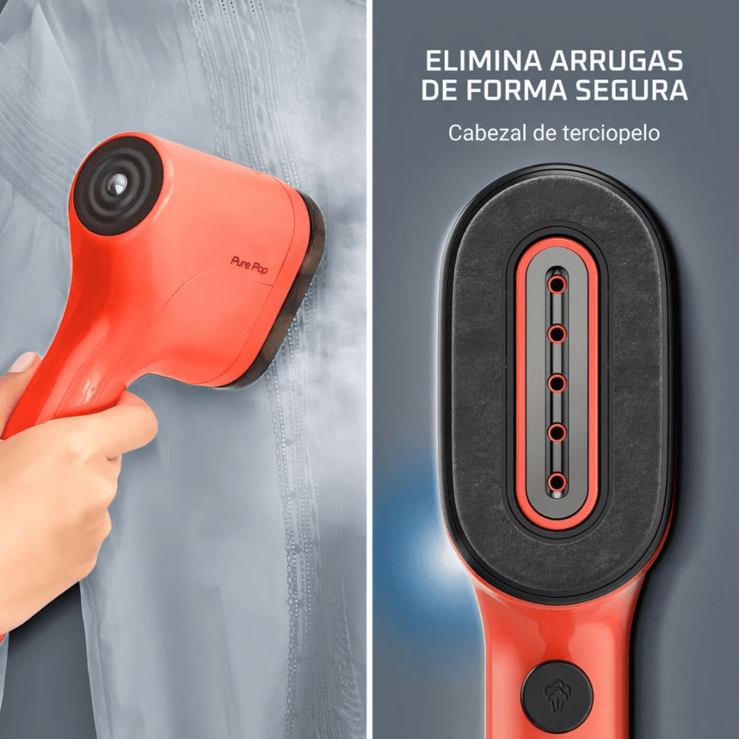 Cabezal de terciopelo del vaporizador Rowenta Pure Pop DR2022D1