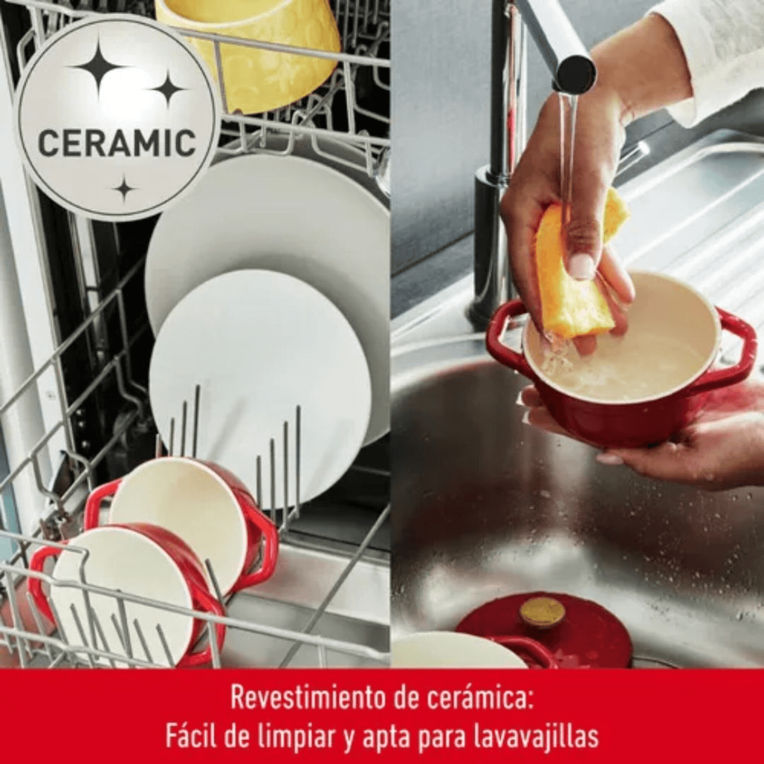 Mini cocottes Tefal Air en el lavavajillas y lavadas a mano