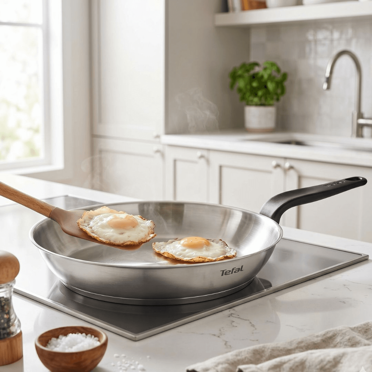 Sartén Tefal Primary con dos huevos fritos