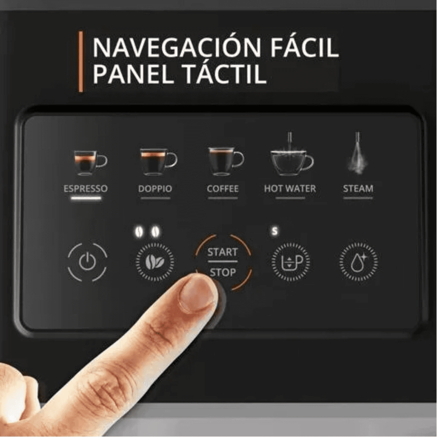 Panel táctil de la cafetera Krups EA201BE0
